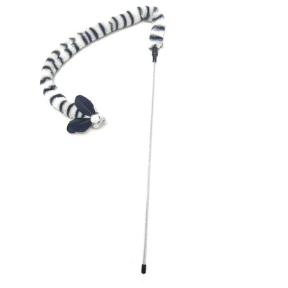 Flannel Cat Toy Wand – Bite-Resistant Cloth Strip Cat Teaser