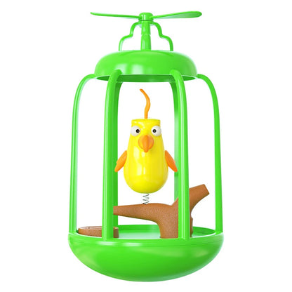 Birdcage Cat Tumbler Toy with Sound & Spinning Propeller – Interactive Self-Play Cat Toy