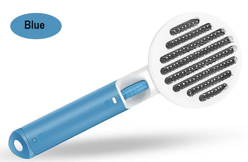 Self-Cleaning Pet Slicker Brush — Cat & Dog Hair Remover Grooming Comb