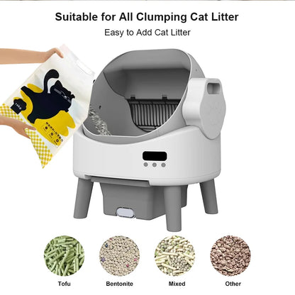 Self-Cleaning Cat Litter Box with App Control