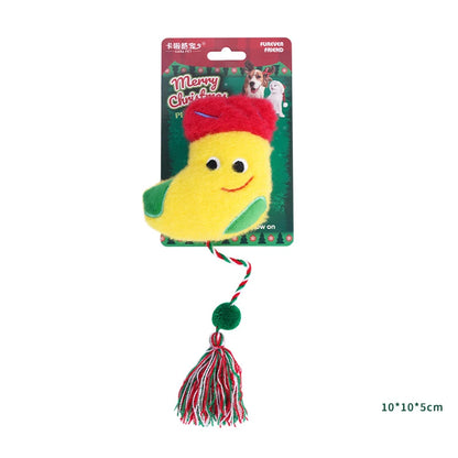 Catnip Plush Cat Toy Ball with Rope – Interactive Kitten Toy