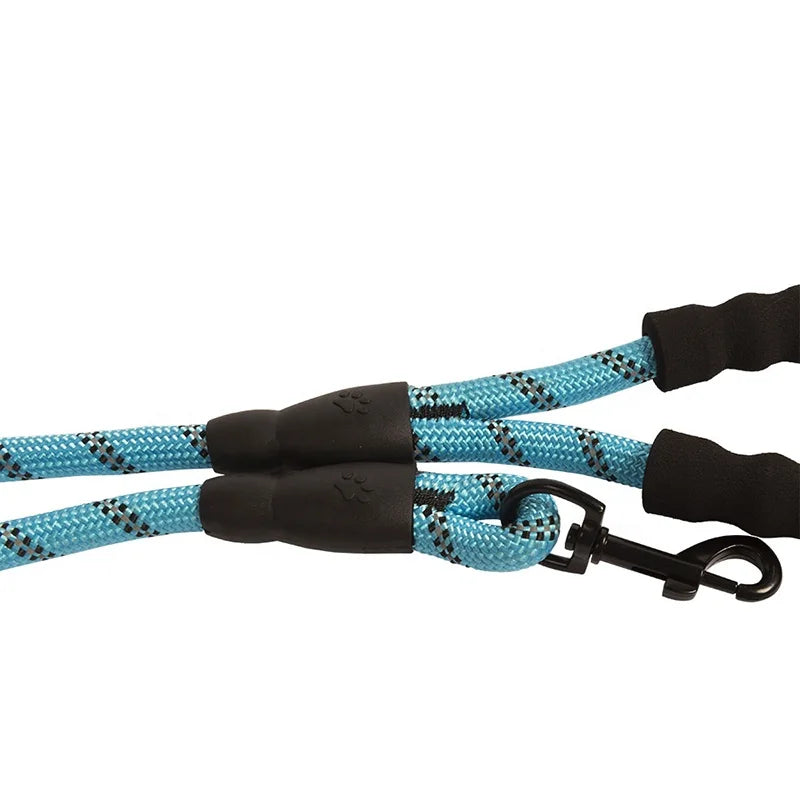 Elastic Buffer Dog Training Leash | Reflective Nylon Weave Traction Rope