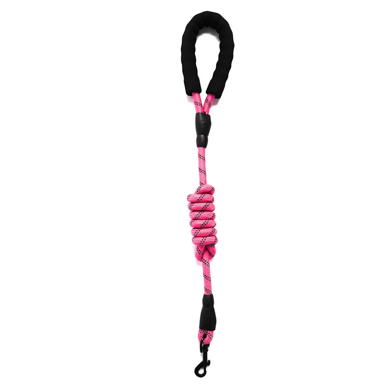 Elastic Buffer Dog Training Leash | Reflective Nylon Weave Traction Rope
