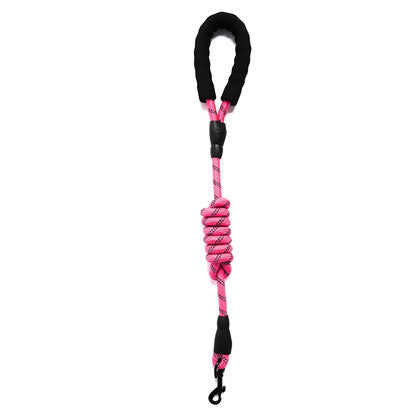 Elastic Buffer Dog Training Leash | Reflective Nylon Weave Traction Rope