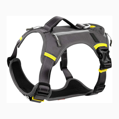 No-Pull Dog Harness with Backpack Saddle Bags – Reflective Padded Vest