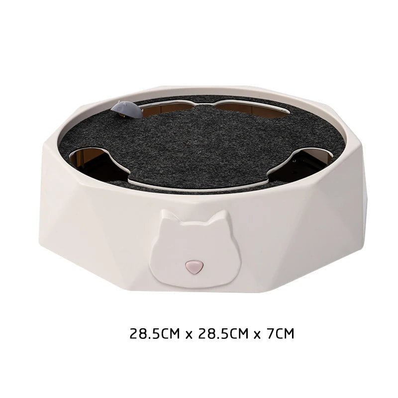 Electric Round Cat Toy with Mouse – Auto-Spinning Interactive Turntable