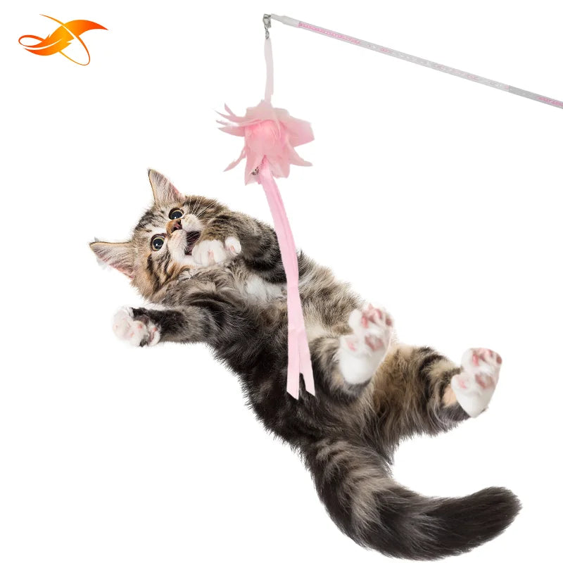 Cute Fairy Wand Feather Cat Teaser Toy | Bite-Resistant Interactive Stick | 6 Styles