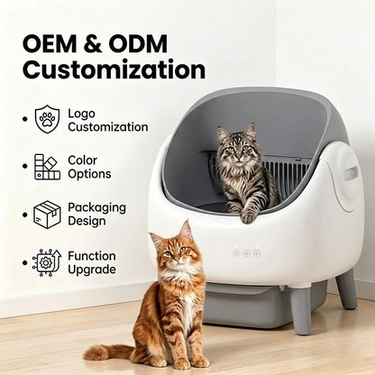 AI Self-Cleaning Cat Litter Box with App Control
