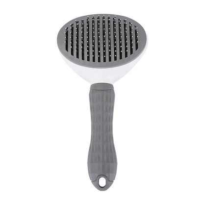 Self-Cleaning Pet Slicker Brush & Massage Comb — Cat & Dog Hair Remover