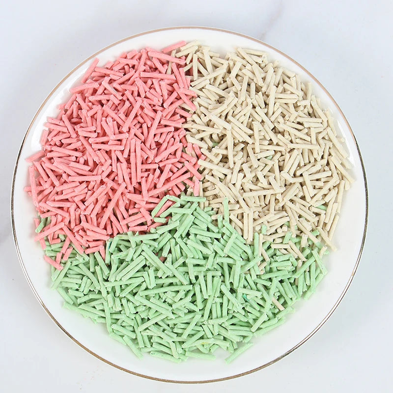 100% Natural Materials Highly Absorbent Flushable Tofu Cat Sand Dust Free Fast Clumping Tofu Cat Litter With Fruit Scen