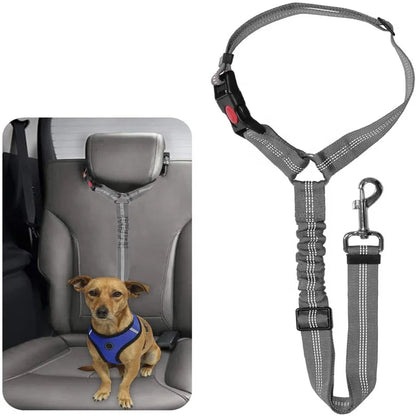 Adjustable Dog & Cat Car Seat Belt | Nylon Safety Lead for Vehicle