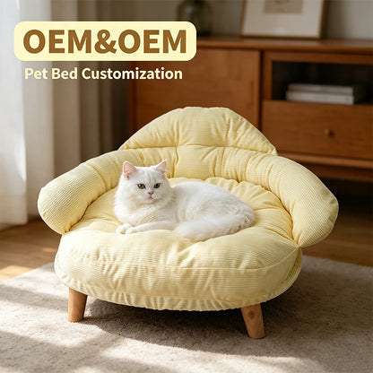 Soft Breathable Pet Sofa Bed – Removable Washable Cover