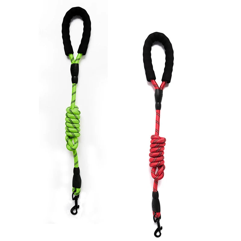 Elastic Buffer Dog Training Leash | Reflective Nylon Weave Traction Rope