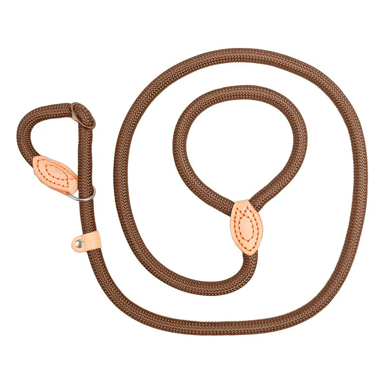 Nylon Dog Training Leash — Heavy-Duty P-Chain Lead for Outdoor Walking S M L XL
