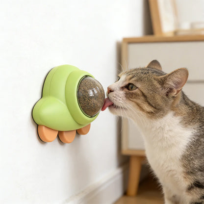 Rotatable Catnip Ball Cat Toy – Paste-On Interactive Teaser