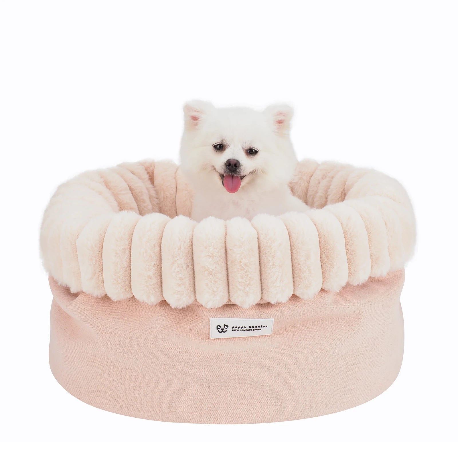 Cuddle Bunny Round Pet Bed | Adjustable Wall, Anti-Slip, Water-Repellent | Cats & Dogs