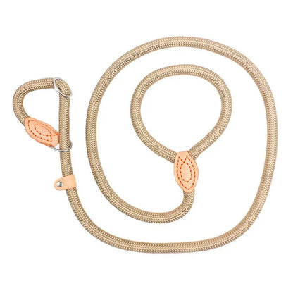 Nylon Dog Training Leash — Heavy-Duty P-Chain Lead for Outdoor Walking S M L XL