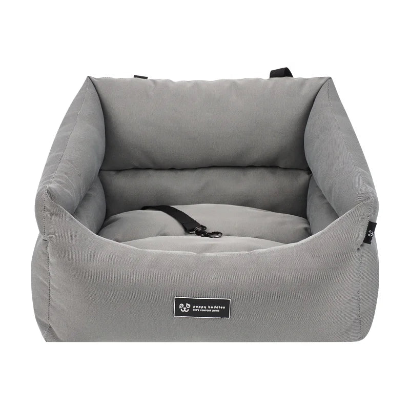 Oxford Pet Bed & Dog Car Safety Seat | Water-Resistant, Harness Attachment