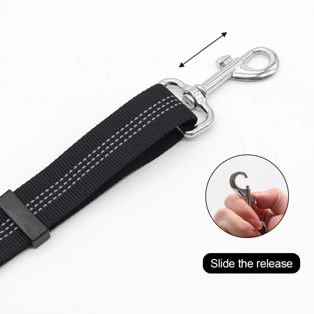 Dog Car Seat Belt | Adjustable Bungee Nylon Safety Leash for Dogs & Cats