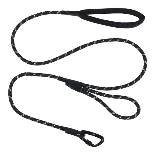 Reflective Dog Leash with Padded Handle – Mountain Climbing Rope Nylon Lead