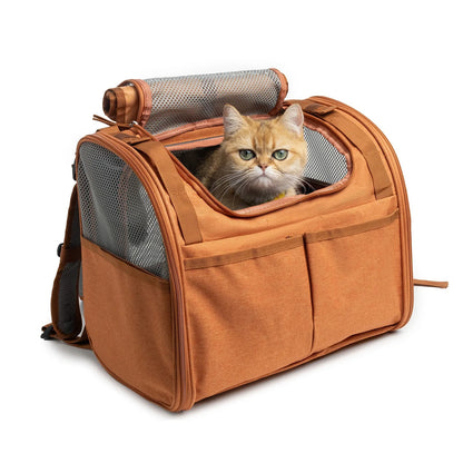In Stock Oxford Cat Carrier Expandable Breathable Outdoor Portable Large Space Zipper Backpack
