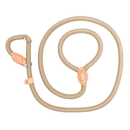 Nylon Dog Training Leash — Heavy-Duty P-Chain Lead for Outdoor Walking S M L XL
