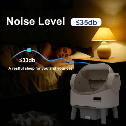Self-Cleaning Cat Litter Box with App Control