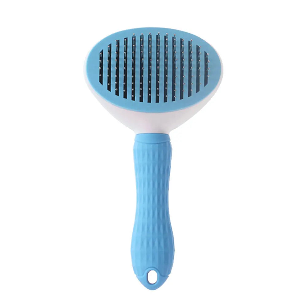 Self-Cleaning Pet Slicker Brush & Massage Comb — Cat & Dog Hair Remover