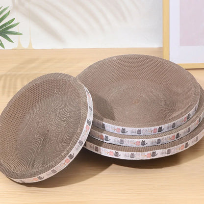 Bowl-Shaped Corrugated Cat Scratching Pad & Bed – Oval Cardboard Scratcher