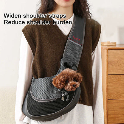 Mesh Sling Pet Carrier Bag – Breathable Single-Shoulder Crossbody Tote for Cats & Small Dogs, S/L