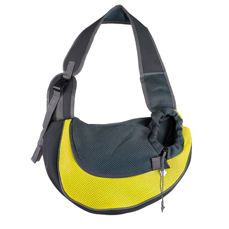 Mesh Sling Pet Carrier Bag – Breathable Single-Shoulder Crossbody Tote for Cats & Small Dogs, S/L