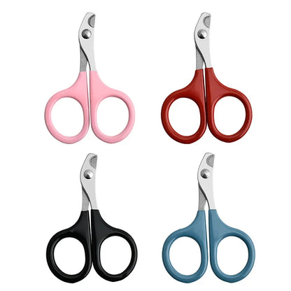 Pet Nail Clippers for Cats & Dogs – Stainless Steel Claw Trimmer with Non-Slip Handle, Small Animal Grooming Scissors