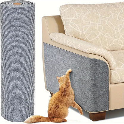 Trimmable Self-Adhesive Cat Scratch Furniture Protector – Sofa, Door & Cat Tree Guard Tape, 15.75x78.74in