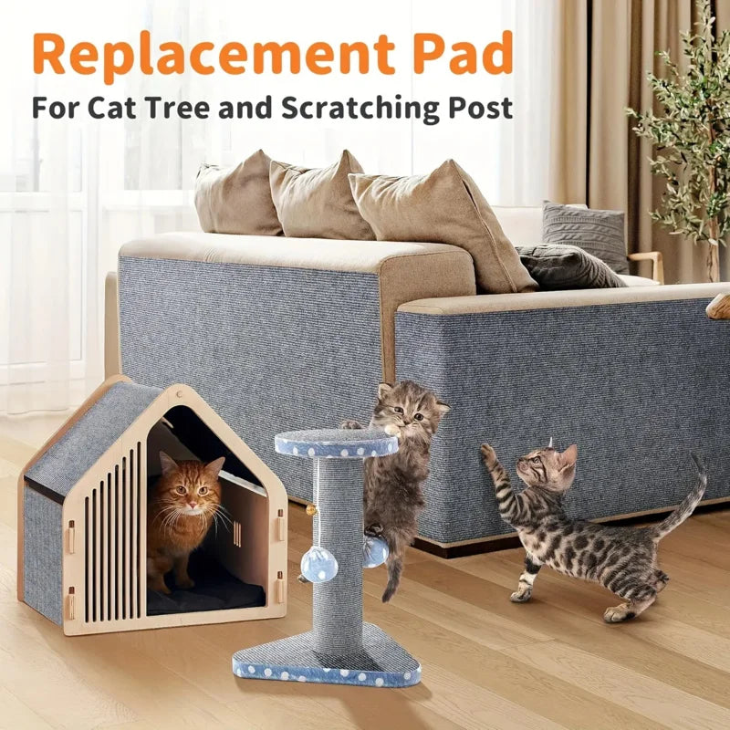 Trimmable Self-Adhesive Cat Scratch Furniture Protector – Sofa, Door & Cat Tree Guard Tape, 15.75x78.74in