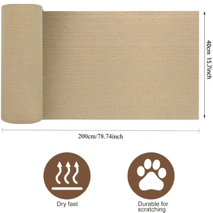 Trimmable Self-Adhesive Cat Scratch Furniture Protector – Sofa, Door & Cat Tree Guard Tape, 15.75x78.74in
