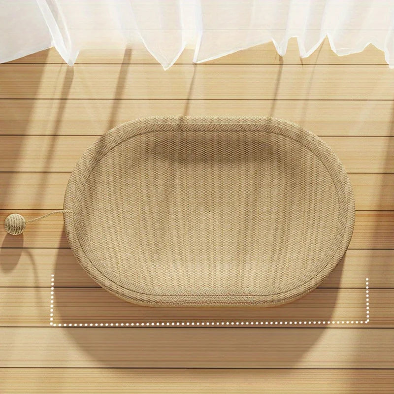 Sisal Cat Scratching Board & Bed – 60cm Multi-Functional Round Scratcher with Toy Ball Set