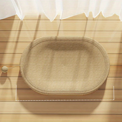 Sisal Cat Scratching Board & Bed – 60cm Multi-Functional Round Scratcher with Toy Ball Set